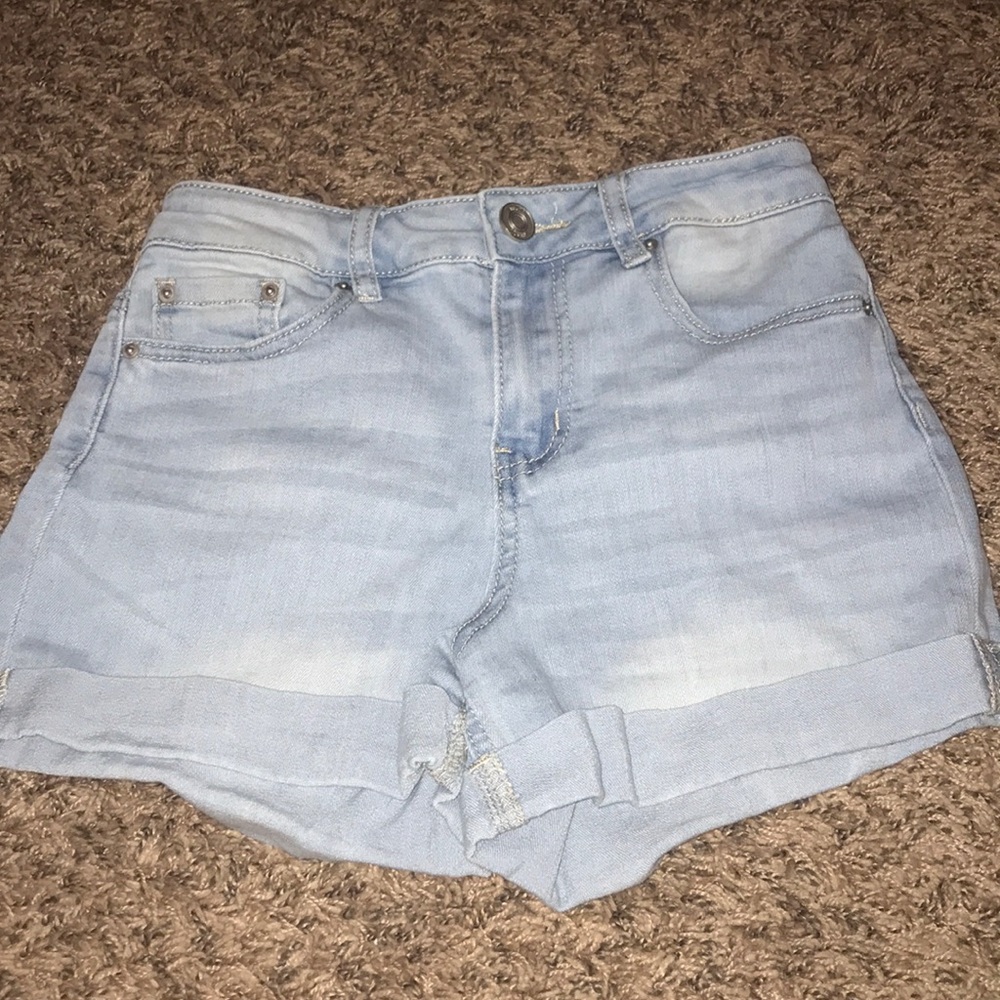 light wash shorts